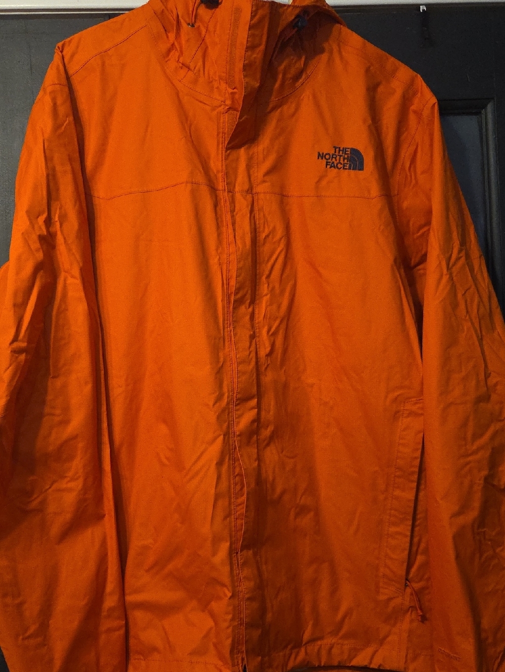 The North Face Men's Bright Orange Hooded Windbreaker S Lg